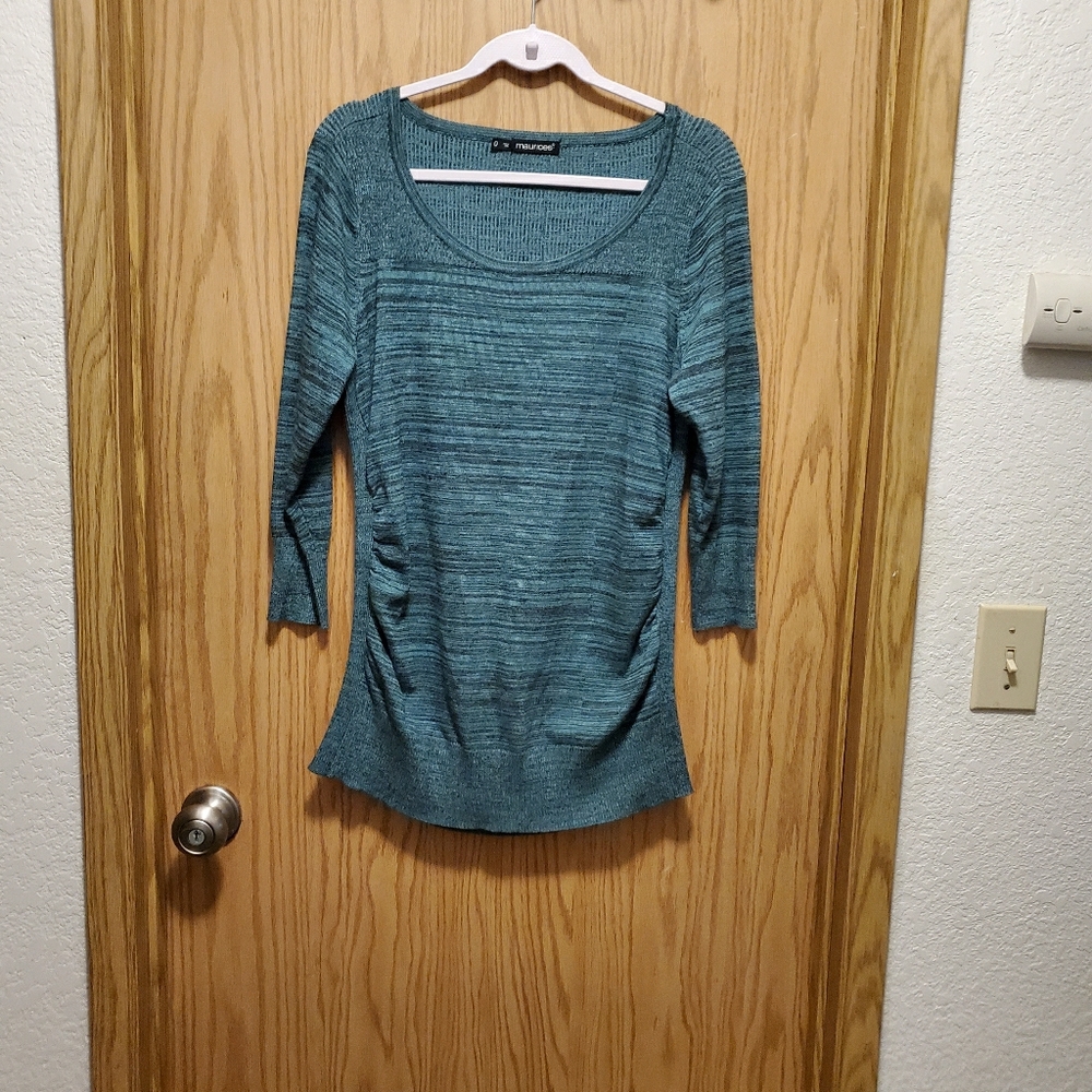 Teal and black sweater